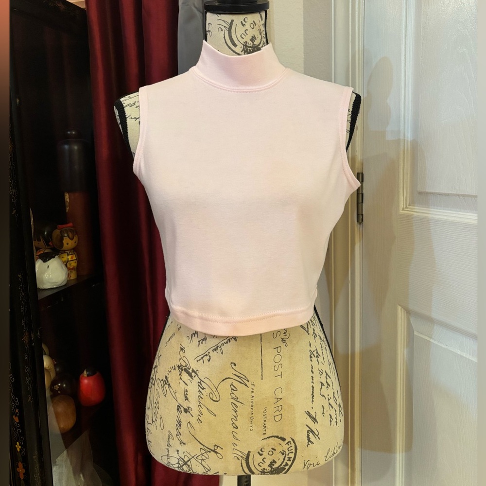 Ultra Softs Cropped Mock Turtleneck Tank Top